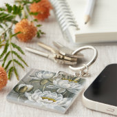 Ellis Rowan White Water Lily Flowers Sleutelhanger (Voorkant Rechts)