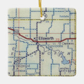 Ellsworth KS  Map Keramisch Ornament (Voorkant)