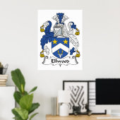 Ellwood Family Crest Poster (Thuiskantoor)