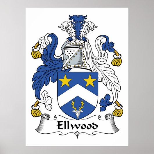 Ellwood Family Crest Poster (Voorkant)