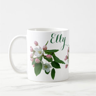 Elly naam roze bloesem bloemen Koffiemok
