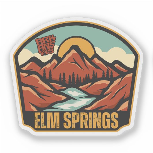 Elm Springs, Arkansas Sticker (Voorkant)