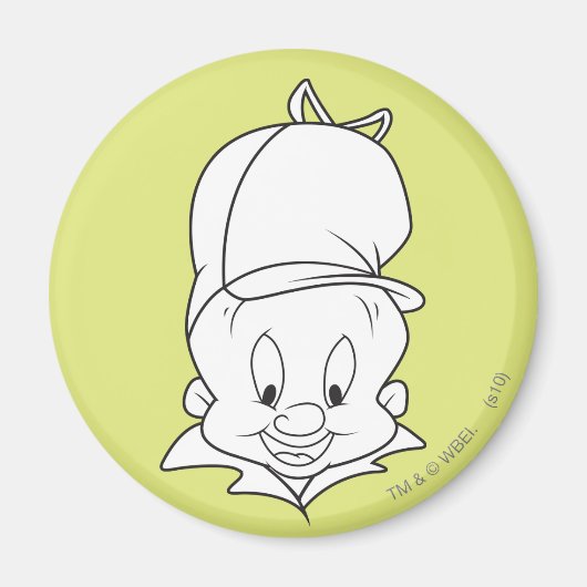 ELMER FUDD™ Head Shot Magneet (Voorkant)
