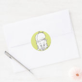 ELMER FUDD™ Head Shot Ronde Sticker (Envelop)