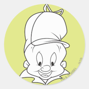 ELMER FUDD™ Head Shot Ronde Sticker