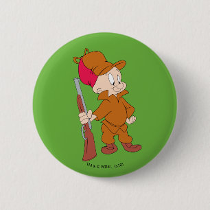 ELMER FUDD™ Met Pistool Ronde Button 5,7 Cm
