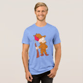 ELMER FUDD™ | Met Pistool Tri-Blend Shirt (Voorkant volledig)