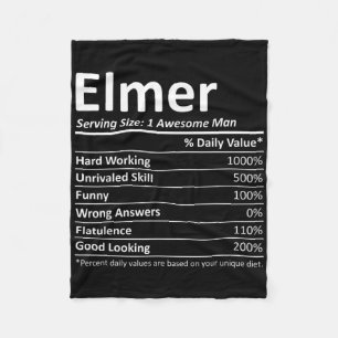 Elmer Nutrition Grappige Verjaardag Gepersonalisee Fleece Deken