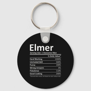 Elmer Voeding Grappige Verjaardag Gepersonaliseerd Sleutelhanger