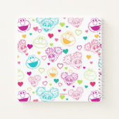 Elmo & Abby Cadabby Valentijn Hearts Pattern Notitieboek (Achterkant)