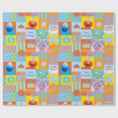 Elmo, Abby en Cookie Monster Birthday Pattern Cadeaupapier (Vlak)