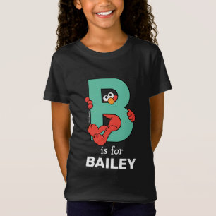 Elmo Alfabet   B Teal T-shirt