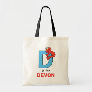 Elmo Alfabet   D Blauw Tote Bag