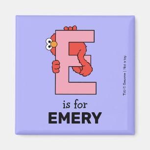 Elmo Alfabet E Roze Magneet