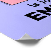 Elmo Alfabet | E Roze Poster (Hoek)