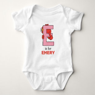 Elmo Alfabet E Roze Romper