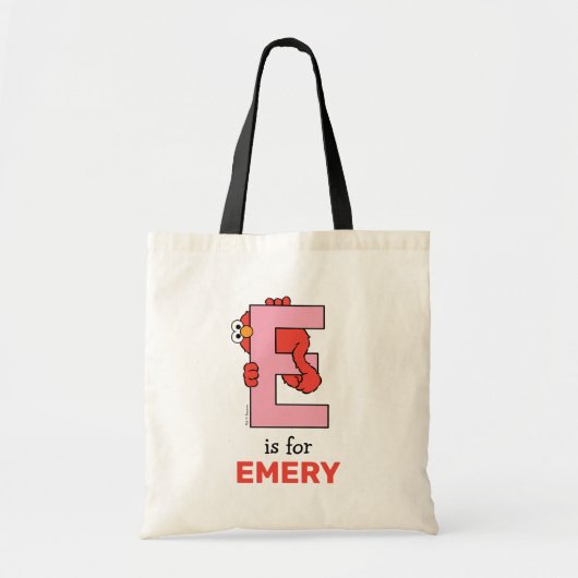 Elmo Alfabet | E Roze Tote Bag (Voorkant)