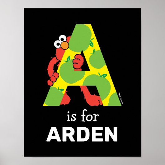 Elmo Alfabet | Een Appel Poster (Voorkant)