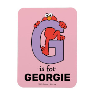 Elmo Alfabet G Paars Magneet