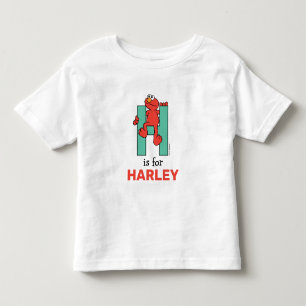 Elmo Alfabet H Groen Kinder Shirts