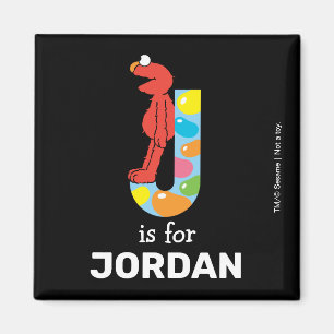 Elmo Alfabet J Jelly Bean Magneet