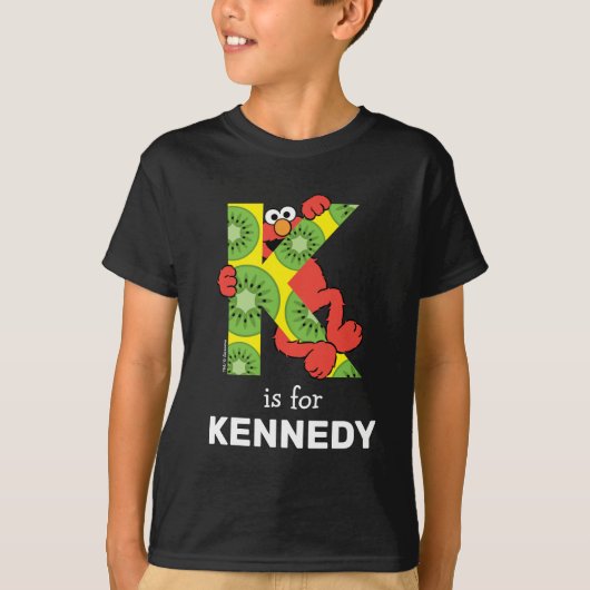 Elmo Alfabet | K Kiwi T-shirt (Voorkant)