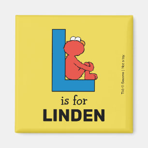 Elmo Alfabet L Blauw Magneet