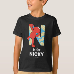 Elmo Alfabet   N Noten T-shirt