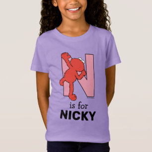 Elmo Alfabet   N Roze T-shirt