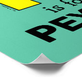 Elmo Alfabet | P Geel Poster (Hoek)