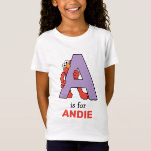 Elmo Alfabet   Paars T-shirt