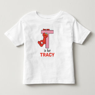 Elmo Alfabet T Pink Kinder Shirts
