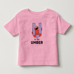 Elmo Alfabet   U Paars Kinder Shirts