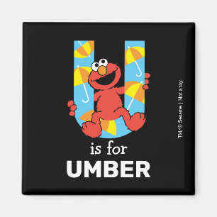 Elmo Alfabet U Paraplu Magneet