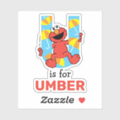 Elmo Alfabet | U Paraplu Sticker (Vel)