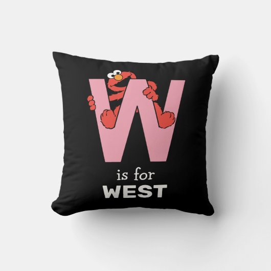 Elmo Alfabet | W Roze Kussen (Voorkant)