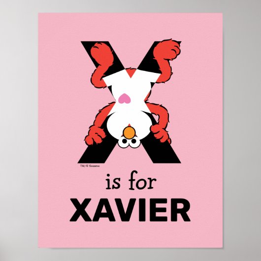 Elmo Alfabet | X Röntgen Poster (Voorkant)