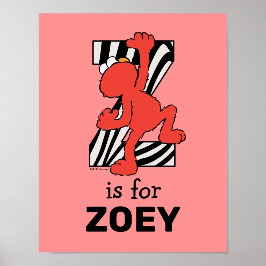 Elmo Alfabet | Z Zebra Poster (Voorkant)