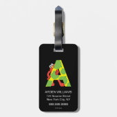 Elmo Alphabet | A Apple Bagagelabel (Achterkant verticaal)