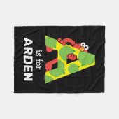 Elmo Alphabet | A Apple Fleece Deken (Voorkant (Horizontaal))