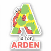 Elmo Alphabet | A Apple Sticker (Voorkant)