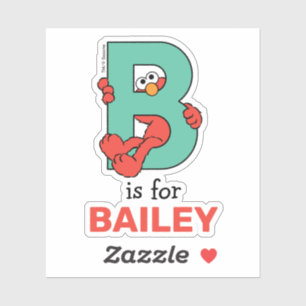 Elmo Alphabet   B BLAUWGROEN Sticker