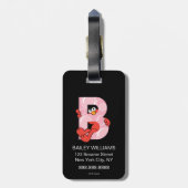 Elmo Alphabet | B Bubbles Bagagelabel (Achterkant verticaal)