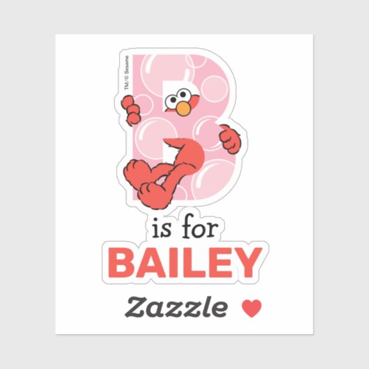 Elmo Alphabet | B Bubbles Sticker (Vel)