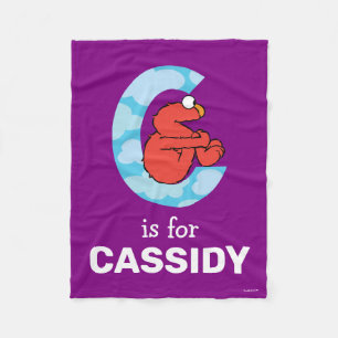 Elmo Alphabet   C Wolken Fleece Deken