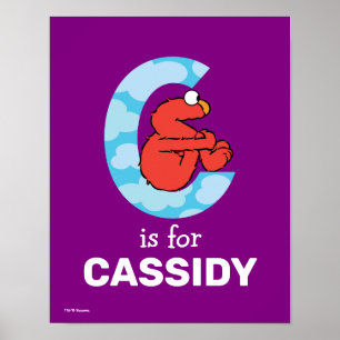 Elmo Alphabet C Wolken Poster