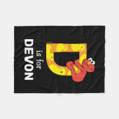 Elmo Alphabet | D Duck Fleece Deken (Voorkant (Horizontaal))