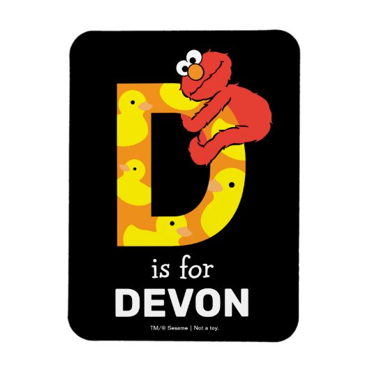 Elmo Alphabet | D Duck Magneet (Verticaal)