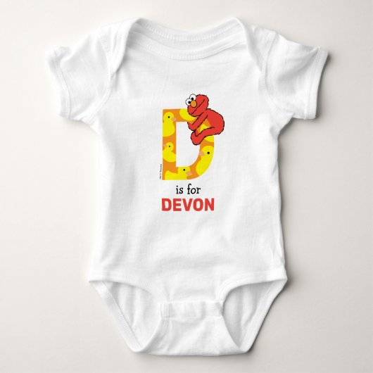 Elmo Alphabet | D Duck Romper (Voorkant)