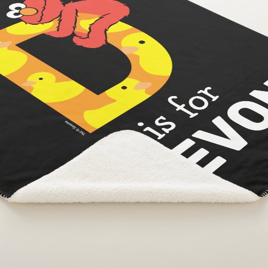 Elmo Alphabet | D Duck Sherpa Deken (3/4)